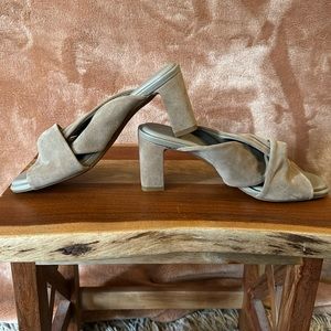 New Caslon suede heels